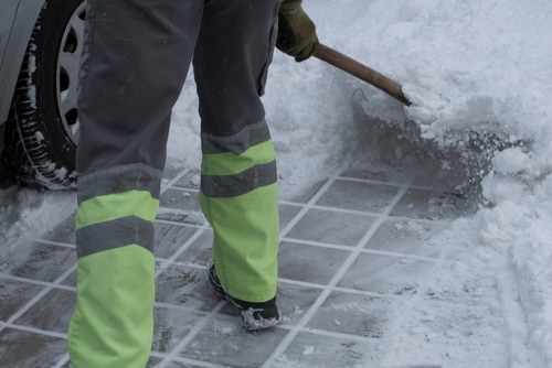 workplan shoveling snow for safety