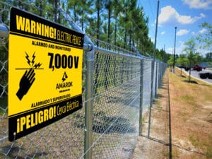 Electric Guard Dog Fence - Warning Sign