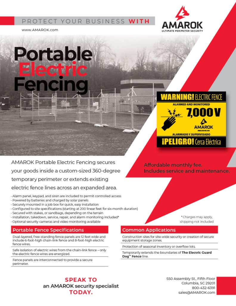 Portable Electric Fencing - Product Sheet
