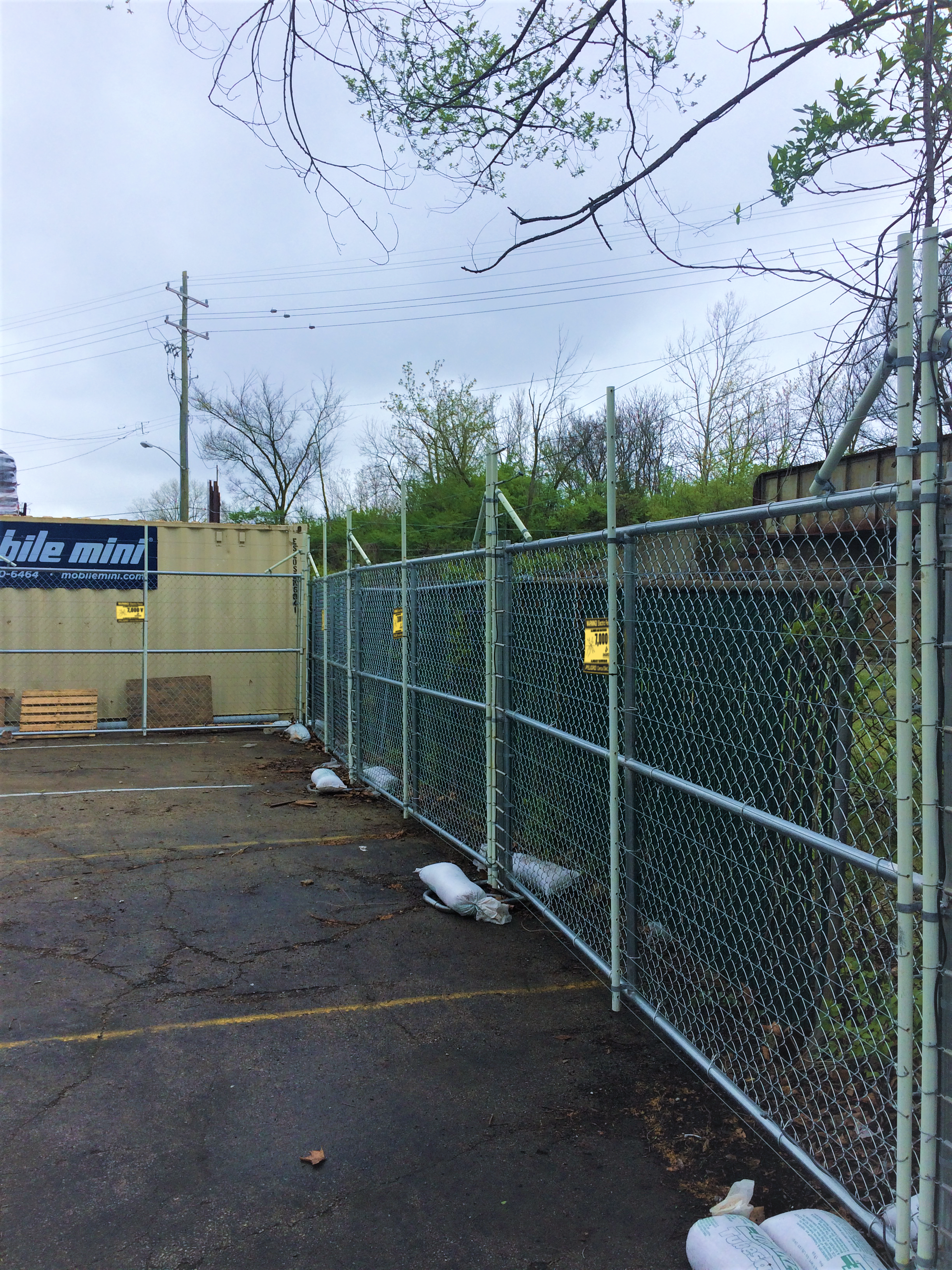 a chain link fence