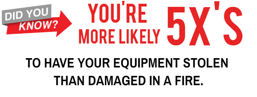 DYN 5x more likely to have equipment stolen than damaged in a fire