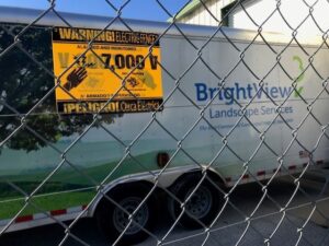 BrightView Vehicle Protected by an Electric Fence