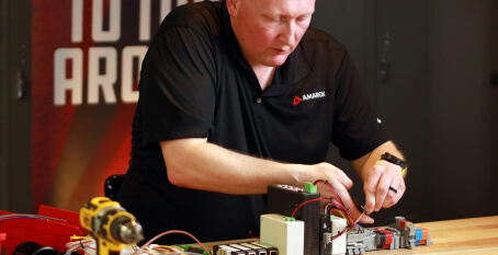 AMAROK Employee Working on an Electrical Project
