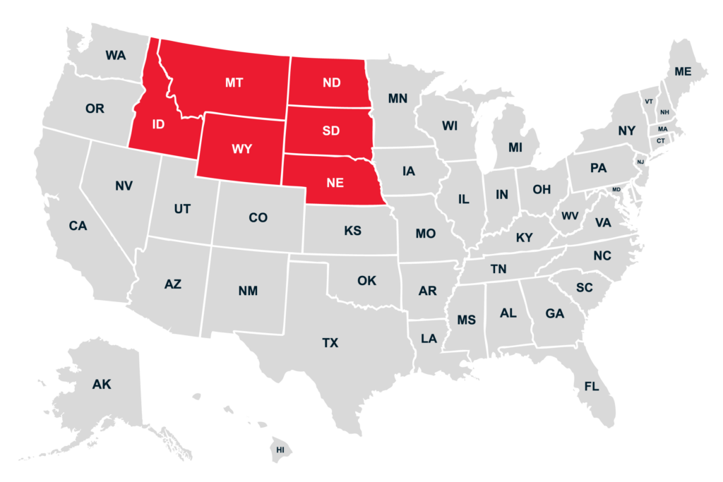 Mountain Region Map