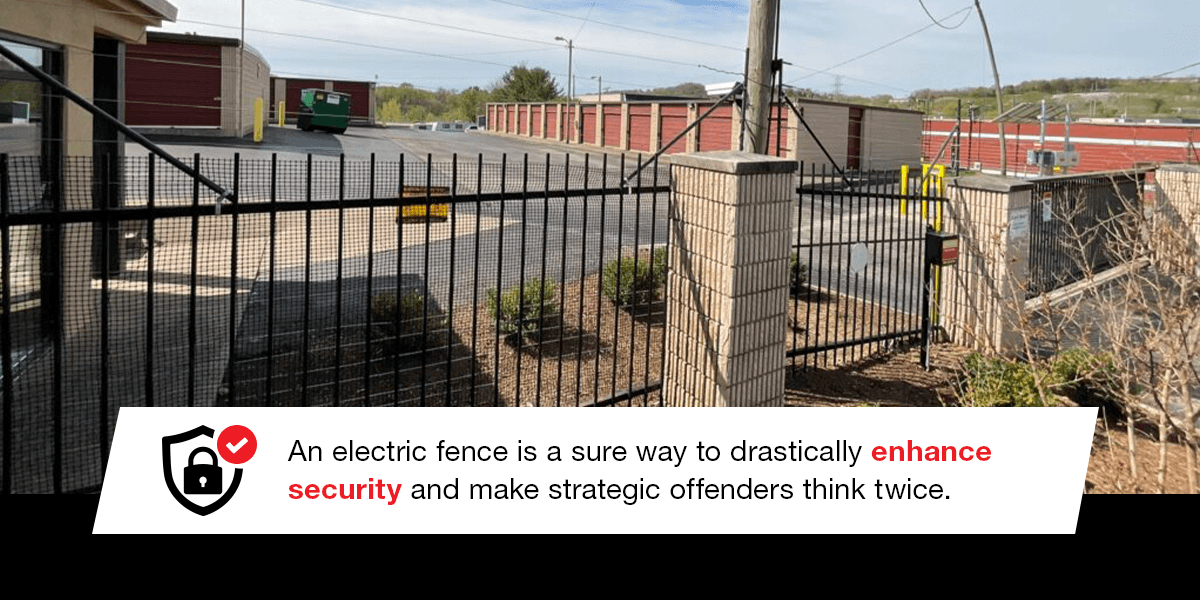 An electric fence enhances security