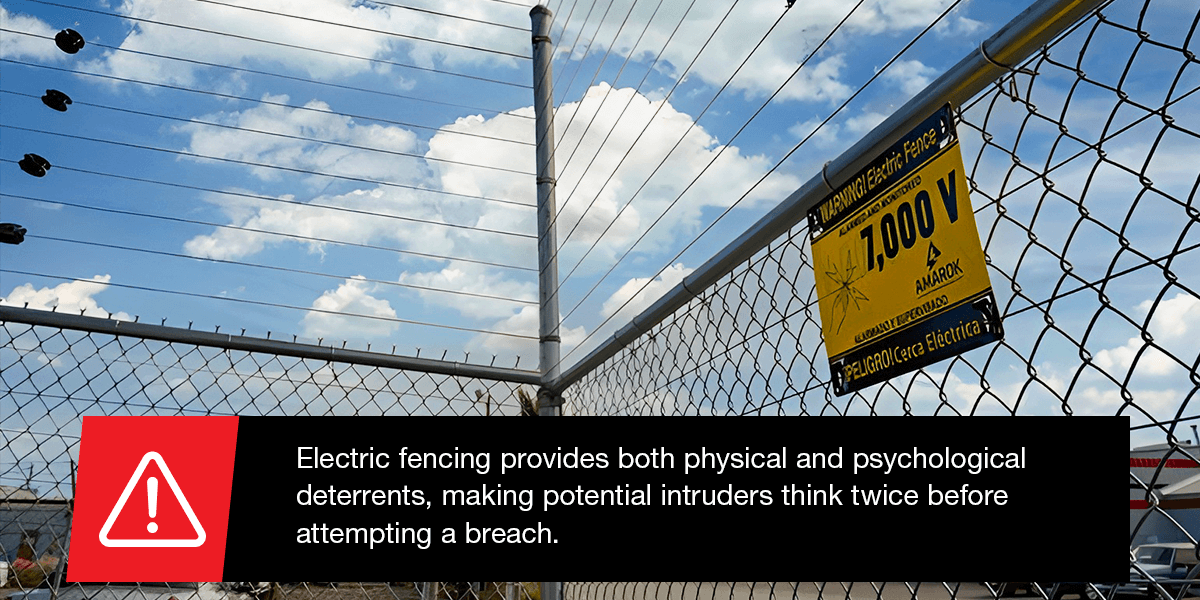  Electric fencing provides both physical and psychological deterrents