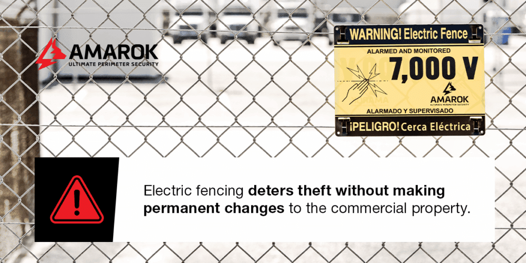 electric fencing deters theft