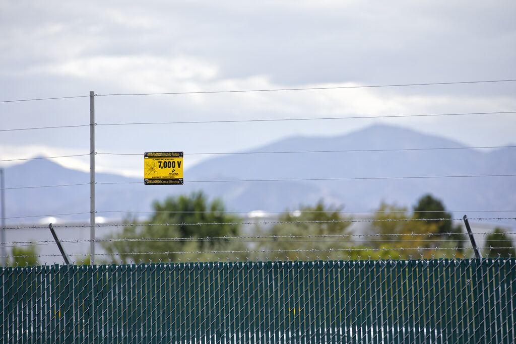 EGD Fence With Warning Sign